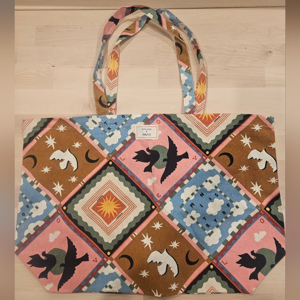 Sezane tote bag - Sezane Pangea collaboration
